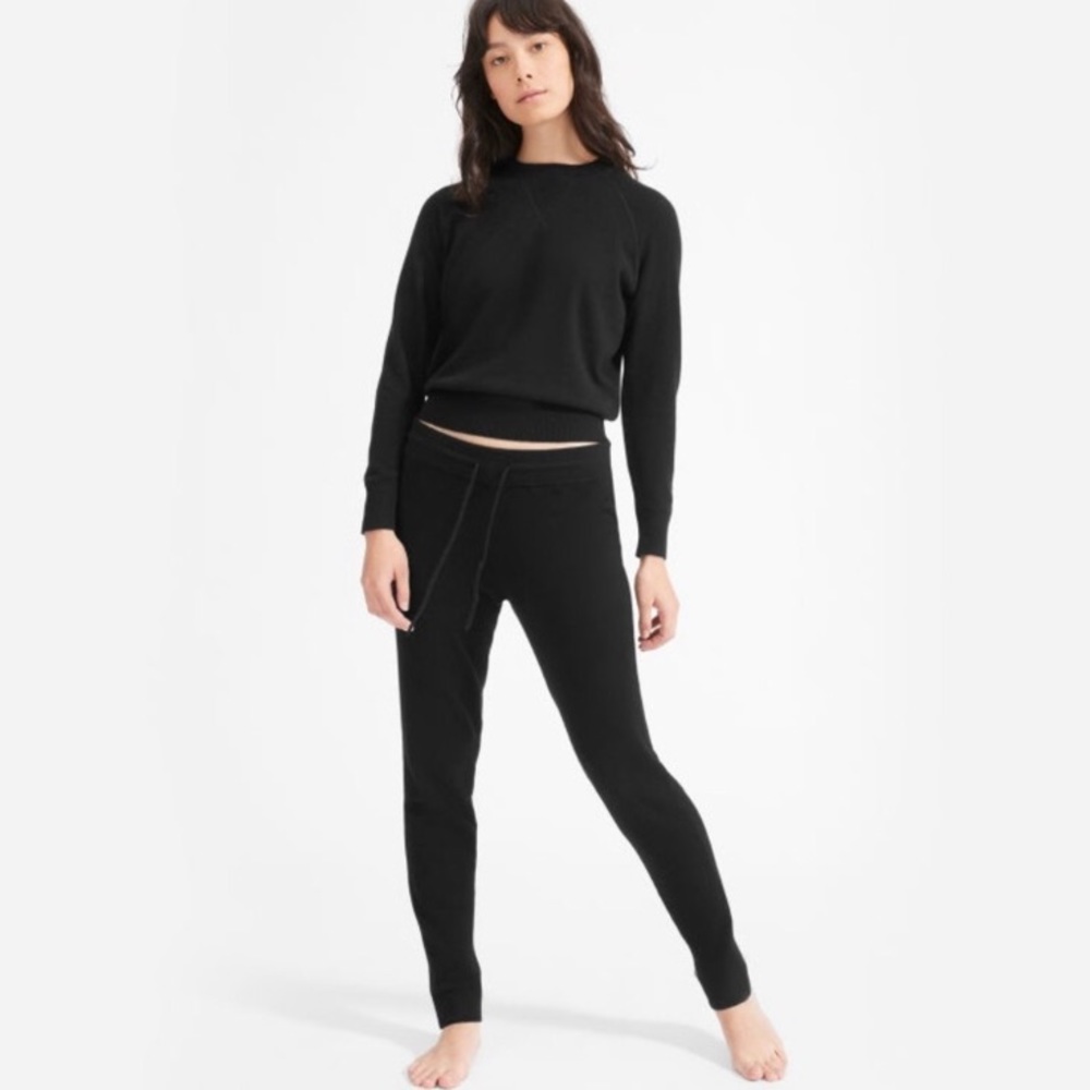 Everlane Black Cashmere Sweatpants